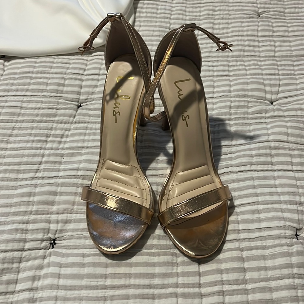 lulus rose gold heels